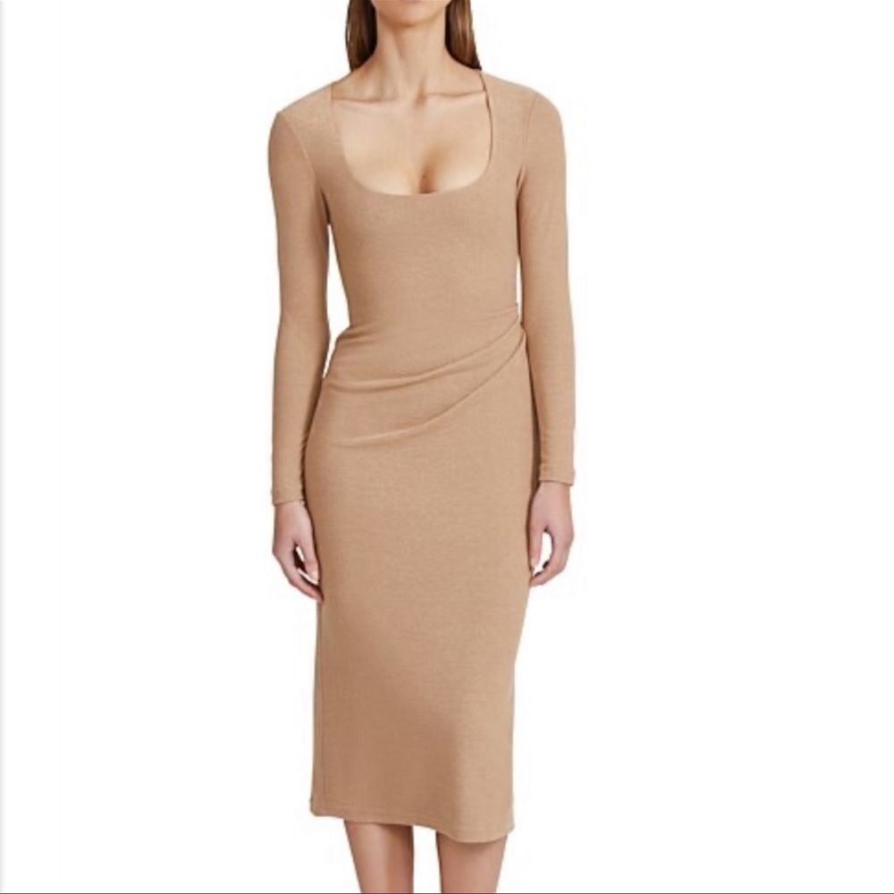 Acler Highfield Midi Dress Nougat - Picture 4 of 9